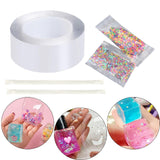 Maxbell Blow Bubbles Double Sided Tape Adhesive DIY Crafting Transparent Color 2mmx3cmx1m