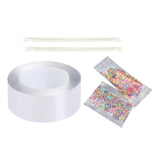 Maxbell Double Sided Tape Transparent Tape 3cm Width for Ball Making Sensory Toy 1mmx3cmx5meters