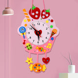 Maxbell DIY Wall Clock Handmade Material Kit Montessori Educational Toys for Baby Ice Cream