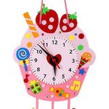 Maxbell DIY Wall Clock Handmade Material Kit Montessori Educational Toys for Baby Ice Cream