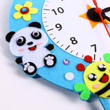 Maxbell DIY Wall Clock Handmade Material Kit Montessori Educational Toys for Baby Animal