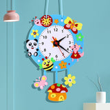 Maxbell DIY Wall Clock Handmade Material Kit Montessori Educational Toys for Baby Animal