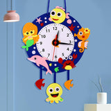 Maxbell DIY Wall Clock Handmade Material Kit Montessori Educational Toys for Baby Sea World