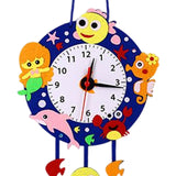 Maxbell DIY Wall Clock Handmade Material Kit Montessori Educational Toys for Baby Sea World