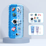Maxbell Cute DIY Pencil Case Pencil Box Set for Kids Durable Accessory Handicrafts Astronaut