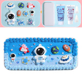 Maxbell Cute DIY Pencil Case Pencil Box Set for Kids Durable Accessory Handicrafts Astronaut