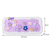 Maxbell Cute DIY Pencil Case Pencil Box Set for Kids Durable Accessory Handicrafts Flower