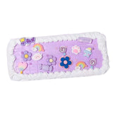 Maxbell Cute DIY Pencil Case Pencil Box Set for Kids Durable Accessory Handicrafts Flower