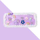 Maxbell Cute DIY Pencil Case Pencil Box Set for Kids Durable Accessory Handicrafts Flower
