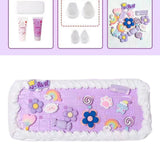 Maxbell Cute DIY Pencil Case Pencil Box Set for Kids Durable Accessory Handicrafts Flower