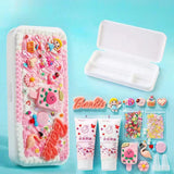 Maxbell Cute DIY Pencil Case Pencil Box Set for Kids Durable Accessory Handicrafts Girl