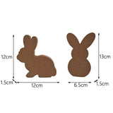 Maxbell 6Pcs Easter Wood Bunny Gifts Easter Bunny Rabbit DIY for Party Ornament