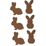 Maxbell 6Pcs Easter Wood Bunny Gifts Easter Bunny Rabbit DIY for Party Ornament