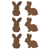 Maxbell 6Pcs Easter Wood Bunny Gifts Easter Bunny Rabbit DIY for Party Ornament