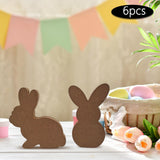 Maxbell 6Pcs Easter Wood Bunny Gifts Easter Bunny Rabbit DIY for Party Ornament