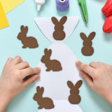 Maxbell 6Pcs Easter Wood Bunny Gifts Easter Bunny Rabbit DIY for Party Ornament