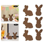 Maxbell 6Pcs Easter Wood Bunny Gifts Easter Bunny Rabbit DIY for Party Ornament