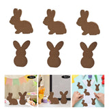 Maxbell 6Pcs Easter Wood Bunny Gifts Easter Bunny Rabbit DIY for Party Ornament