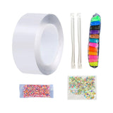 Maxbell Multifunctional Double Sided Tape Funny for Blowing Bubble Toy 2mmx5cmx1m Sequins