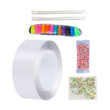 Maxbell Multifunctional Double Sided Tape Funny for Blowing Bubble Toy 2mmx5cmx5m Sequins