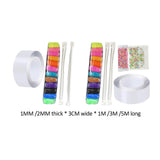 Maxbell Nano Tape Waterproof Heavy Duty Removable with Straws and Clay for DIY Craft 1mm 100cm