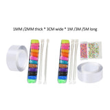 Maxbell Nano Tape Waterproof Heavy Duty Removable with Straws and Clay for DIY Craft 1mm 100cm