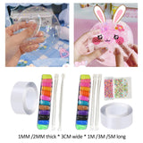 Maxbell Nano Tape Waterproof Heavy Duty Removable with Straws and Clay for DIY Craft 1mm 100cm