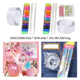 Maxbell Nano Tape Waterproof Heavy Duty Removable with Straws and Clay for DIY Craft 1mm 100cm