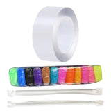 Maxbell Nano Tape Waterproof Heavy Duty Removable with Straws and Clay for DIY Craft 1mm 200cm