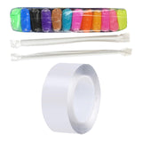 Maxbell Nano Tape Waterproof Heavy Duty Removable with Straws and Clay for DIY Craft 1mm 200cm