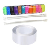 Maxbell Nano Tape Waterproof Heavy Duty Removable with Straws and Clay for DIY Craft 1mm 200cm