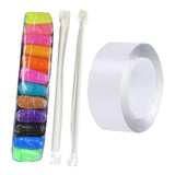 Maxbell Nano Tape Waterproof Heavy Duty Removable with Straws and Clay for DIY Craft 2mm 100cm