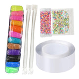 Maxbell Nano Tape Waterproof Heavy Duty Removable with Straws and Clay for DIY Craft 2mm 300cm Sequins