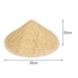 Maxbell Bamboo Braided Hat Weaved Hard Shell Hat Sun Hats Wall Decoration Painting 30cmx20cm