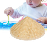 Maxbell Bamboo Braided Hat Weaved Hard Shell Hat Sun Hats Wall Decoration Painting 30cmx20cm