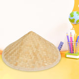 Maxbell Bamboo Braided Hat Weaved Hard Shell Hat Sun Hats Wall Decoration Painting 30cmx20cm