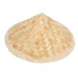 Maxbell Bamboo Braided Hat Weaved Hard Shell Hat Sun Hats Wall Decoration Painting 19cmx12.5cm