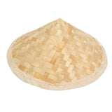 Maxbell Bamboo Braided Hat Weaved Hard Shell Hat Sun Hats Wall Decoration Painting 19cmx12.5cm