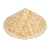 Maxbell Bamboo Braided Hat Weaved Hard Shell Hat Sun Hats Wall Decoration Painting 19cmx12.5cm