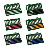 Maxbell 13Pcs Precision Knife Set Replacement Blade for Scrapbook Drawing Paper Black