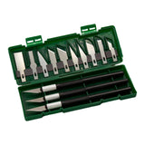 Maxbell 13Pcs Precision Knife Set Replacement Blade for Scrapbook Drawing Paper Black
