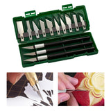 Maxbell 13Pcs Precision Knife Set Replacement Blade for Scrapbook Drawing Paper Black