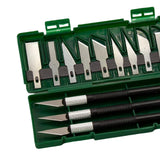 Maxbell 13Pcs Precision Knife Set Replacement Blade for Scrapbook Drawing Paper Black