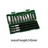 Maxbell 13Pcs Precision Knife Set Replacement Blade for Scrapbook Drawing Paper Black