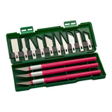 Maxbell 13Pcs Precision Knife Set Replacement Blade for Scrapbook Drawing Paper Rose Red