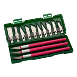 Maxbell 13Pcs Precision Knife Set Replacement Blade for Scrapbook Drawing Paper Rose Red