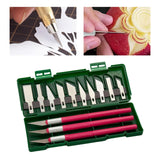 Maxbell 13Pcs Precision Knife Set Replacement Blade for Scrapbook Drawing Paper Rose Red