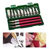 Maxbell 13Pcs Precision Knife Set Replacement Blade for Scrapbook Drawing Paper Rose Red