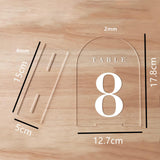 Maxbell 5Pcs Acrylic Place Cards Table Numbers Sublimation DIY for Wedding Banquet