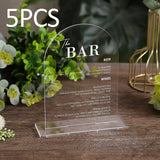 Maxbell 5Pcs Acrylic Place Cards Table Numbers Sublimation DIY for Wedding Banquet